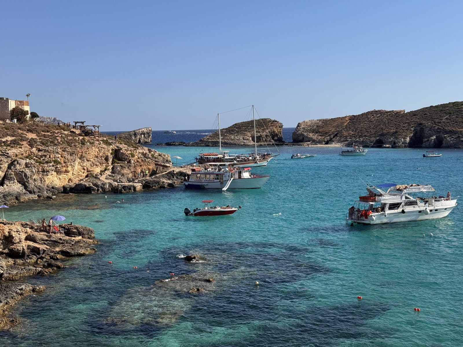 El Blue Lagoon entre Comino y Cominotto, con sus aguas irreales